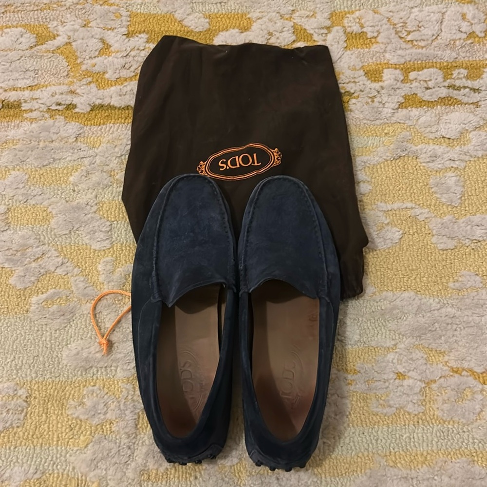 Tod’s Gommino suede loafers - navy blue